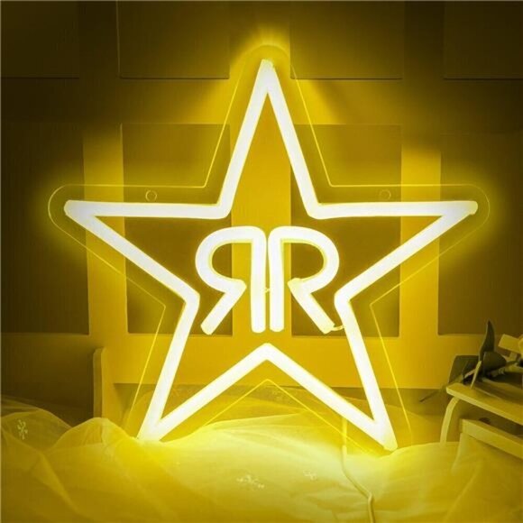 Rock Star Energy Drink Neon Signs Wall Decor Bedroom Led Business Bar Store NEW - Picture 1 of 7